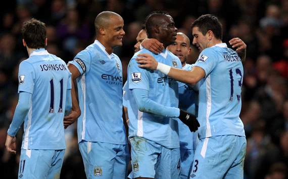 EPL: Mario Balotelli, Manchester City v Blackburn