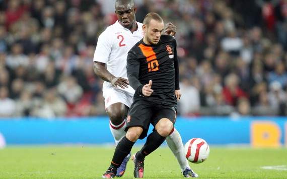 England - Netherlands, Micah Richards vs Wesley Sneijder