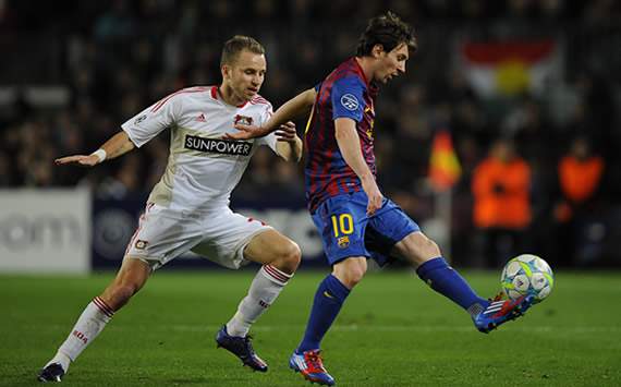 UEFA Champions League: FC Barcelona- Bayer Leverkusen: Lionel Messi; Michal Kadlec
