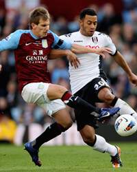 EPL - Aston Villa v Fulham, Mousa Dembele and Marc Albrighton