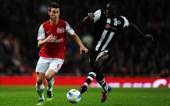 EPL, Laurent Koscielny; Demba Ba, Arsenal v Newcastle United