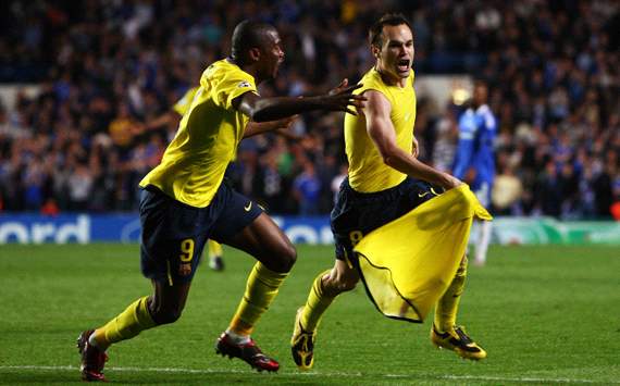 UEFA Champions League(2009):Andres Iniesta - Samuel Eto'o, Chelsea v Barcelona