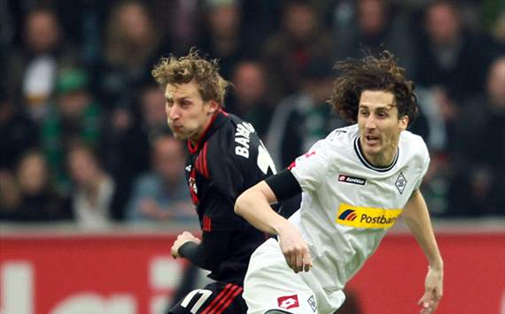 Leverkusen, Mönchengladbach, Stefan Kießling and Rouel Brouwers