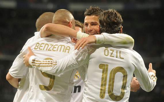 Karim Benzema, Cristiano Ronaldo, Mesut Ozil, Real Madrid, Malaga