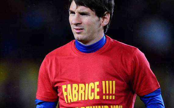 Messi supporting Muamba