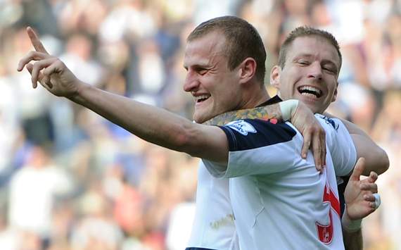 EPL - Bolton Wanderers v Blackburn Rovers, David Wheater and Gretar Steinsson
