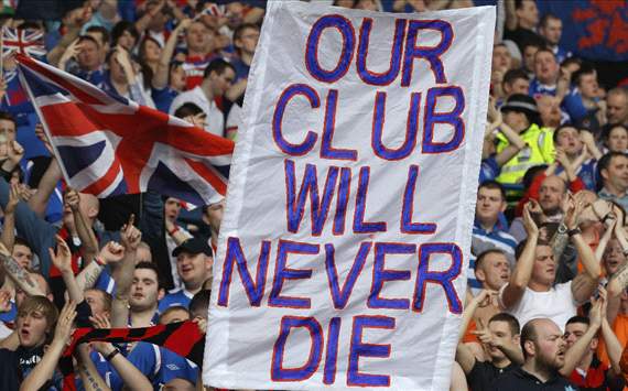 Our Club Will Never Die, Glasgow Rangers fans