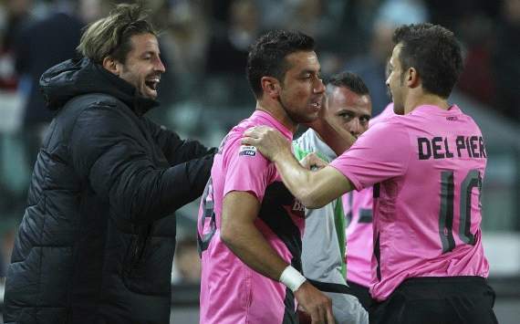 Del Piero and Quagliarella celebrate - Juventus-Napoli - Serie A (Getty Images)