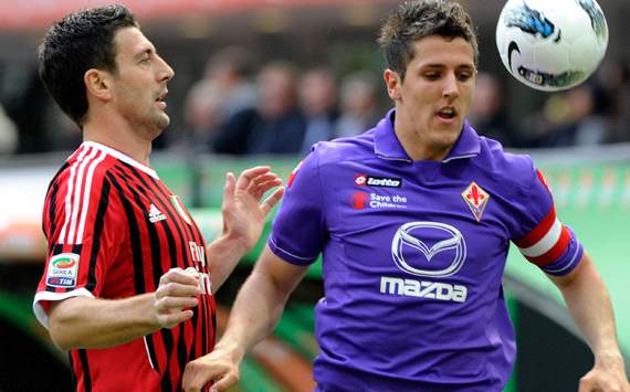 Bonera e Jovetic - Milan-Fiorentina - Serie A
