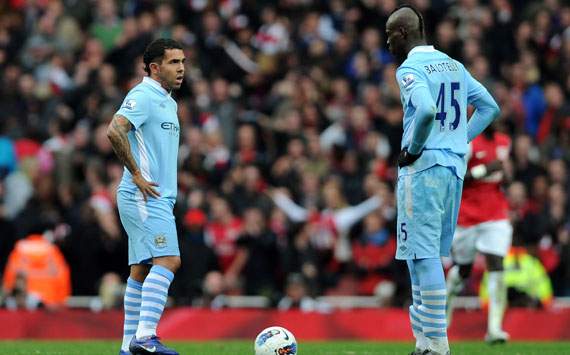 EPL,Carlos Tevez,Mario Balotelli,Arsenal v Manchester City