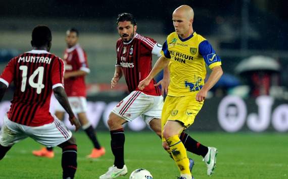 Serie A, Chievo Verona-Ac Milan, Gattuso e Bradley (Getty Images)