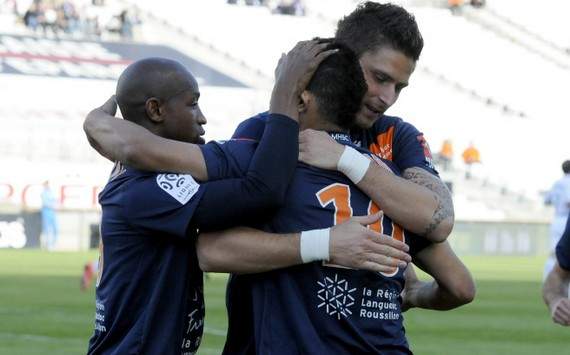 Ligue 1 : Souleymane Camara & Olivier Giroud & Younes Belhanda (Montpellier)