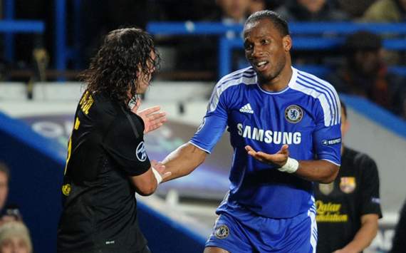 CL - Chelsea FC v Barcelona, Carles Puyol and Didier Drogba