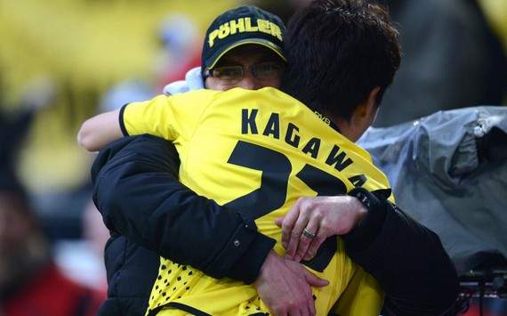 Bundesliga : Jurgen Klopp &amp; Shinji Kagawa (Borussia Dortmund vs Borussia Moenchengladbach)