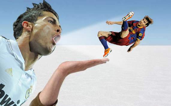 Cristiano Ronaldo, Leo Messi - Fotomontaje
