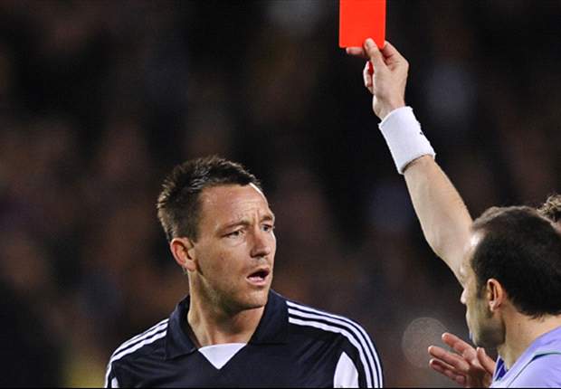 Terry claims sending off was unintentional during Chelsea's Champions League tie against Barcelona