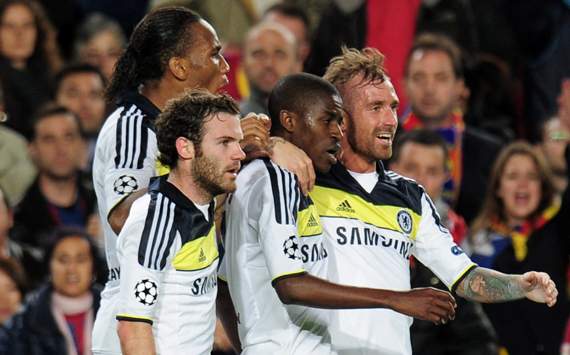 UEFA Champions League, FC Barcelona v FC Chelsea,  Ramires; Juan Mata; Didier Drogba