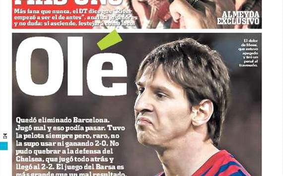 Messi y el diario Olé