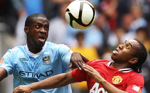 Yaya toure, Anderson, Manchester united Vs. Manchester city