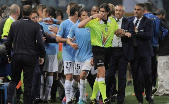 Parapiglia al termine di Udinese-Lazio (Serie A, Getty Images)
