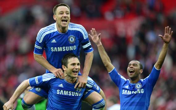 FA Cup - Liverpool v Chelsea, John Terry, Frank Lampard and Ashley Cole