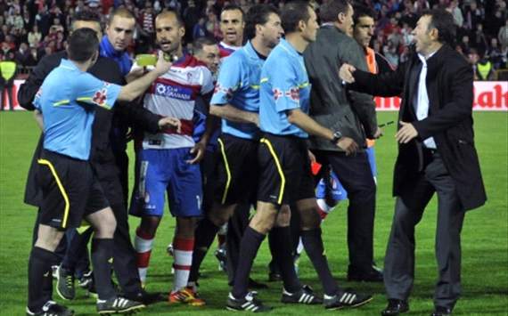 Granada's Dani Benitez hit with three-month ban for bottle-throwing incident