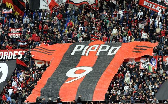 Filippo Inzaghi's shirt made by Milan fans