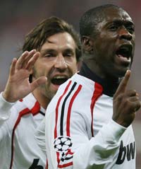 Champions League: Seedorf, Pirlo, Bayern - Milan