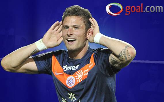 Olivier Giroud, del Montpellier, objetivo del Málaga para la delantera