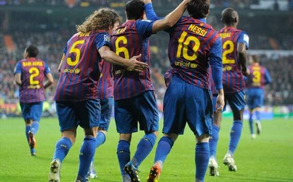 Carles Puyol, Xavi Hernandez y Lionel Messi - FC Barcelona