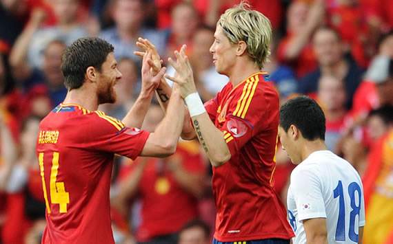 Xabi Alonso, Fernando Torres, Spain, South Korea