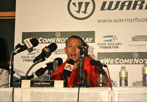 Craig Bellamy in Singapore for launch of Liverpool kit