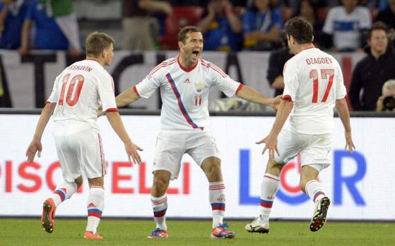 Russia players celebrating - Italy-Russia