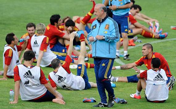 Vicente Del Bosque, Spain training