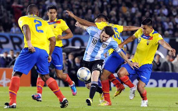 Lionel Messi, durante el Argentina-Ecuador