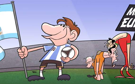 Cartoon - Messi vole la vedette à l'Euro