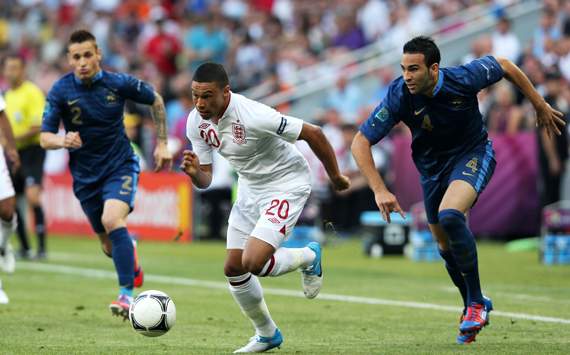 UEFA EURO -  France v England, Alex Oxlade-Chamberlain and Adil Rami  