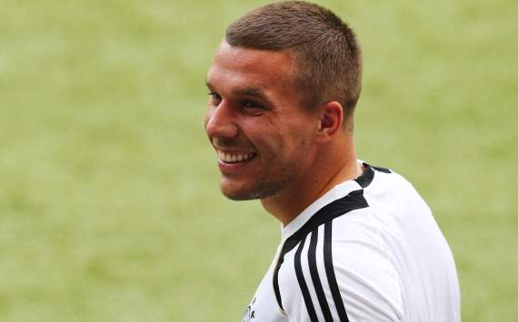 Euro 2012, trainings session Lukas Podolski, Germany