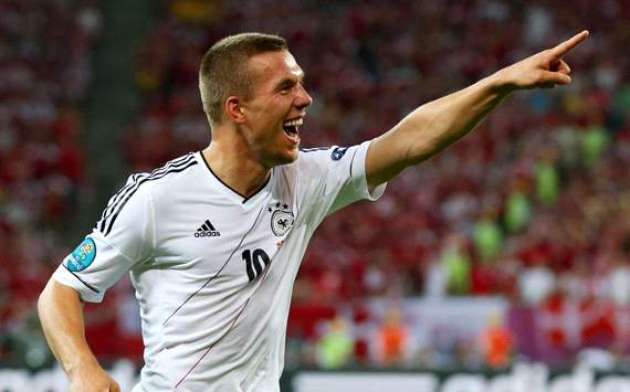 UEFA EURO 2012 : Lukas Podolski, Denmark v Germany