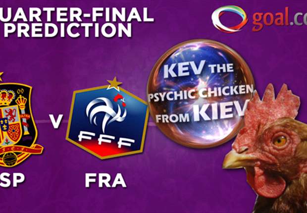 Kev the psychic chicken from Kiev predicts Euro 2012! Spain vs France