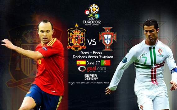 زنده با نیمه نهایی یورو 2012؛ اسپانیا- پرتغال 
