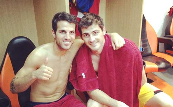 Iker Casillas y Cesc Fàbregas
