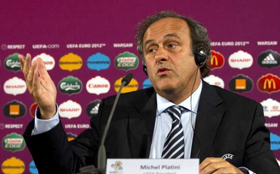 UEFA President Michel Platini attends the UEFA 2012 
Kick-Off RESPECT Campaign official launch press conferenc