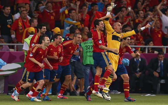 Pepe Reina, Cesc Fábregas, Álvaro Negredo, Andrés Iniesta - Spain