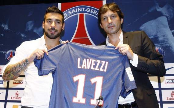 Ligue 1 : Ezequiel Lavezzi & Leonardo (Paris SG)