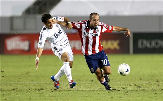 Vancouver's Camilo battles Chivas USA's Nick Labrocca