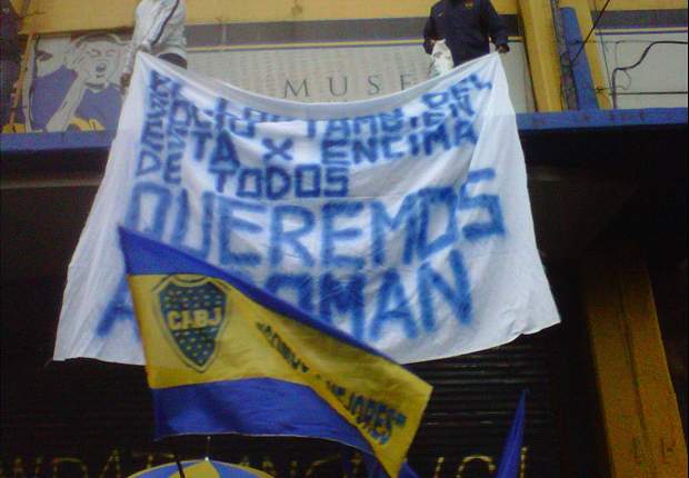 Boca Juniors fans plead for Riquelme to stay