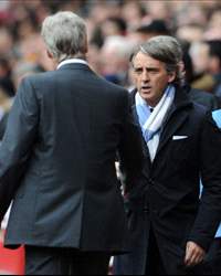 Arsène Wenger and Roberto Mancini