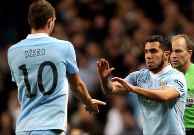 Mancini: Dzeko and Tevez are staying at Manchester City 