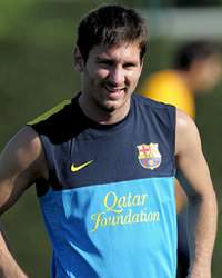 Lionel Messi, Barcelona training